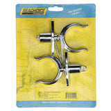 Seachoice Top-Mount Rowlock Set, Chrome-Plated Zinc, Includes 2 Rowlocks w/ Locking Pins and Sockets