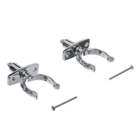 Seachoice Top-Mount Rowlock Set, Chrome-Plated Zinc, Includes 2 Rowlocks w/ Locking Pins and Sockets