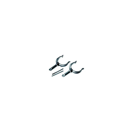 Seachoice Top-Mount Rowlock Horns Set, Chrome-Plated Zinc, Includes 2 Rowlocks w/ Locking Pins