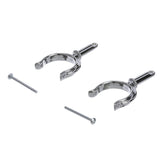 Seachoice Top-Mount Rowlock Horns Set, Chrome-Plated Zinc, Includes 2 Rowlocks w/ Locking Pins