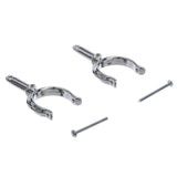 Seachoice Top-Mount Rowlock Horns Set, Chrome-Plated Zinc, Includes 2 Rowlocks w/ Locking Pins