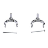 Seachoice Top-Mount Rowlock Horns Set, Chrome-Plated Zinc, Includes 2 Rowlocks w/ Locking Pins