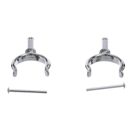 Seachoice Top-Mount Rowlock Horns Set, Chrome-Plated Zinc, Includes 2 Rowlocks w/ Locking Pins