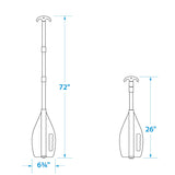 Seachoice Emergency Multi-Purpose Telescoping Boat Hook and Paddle, Orange, 26-72 In.