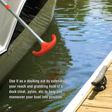 Seachoice 71090 Emergency Multi-Purpose Telescoping Boat Hook and Paddle, Orange, 18-31 In.