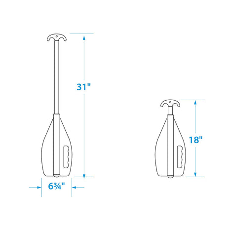Seachoice 71090 Emergency Multi-Purpose Telescoping Boat Hook and Paddle, Orange, 18-31 In.