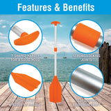 Seachoice 71100 Telescoping Paddle, Adjusts 20-45 In., Bright Signal Orange Color