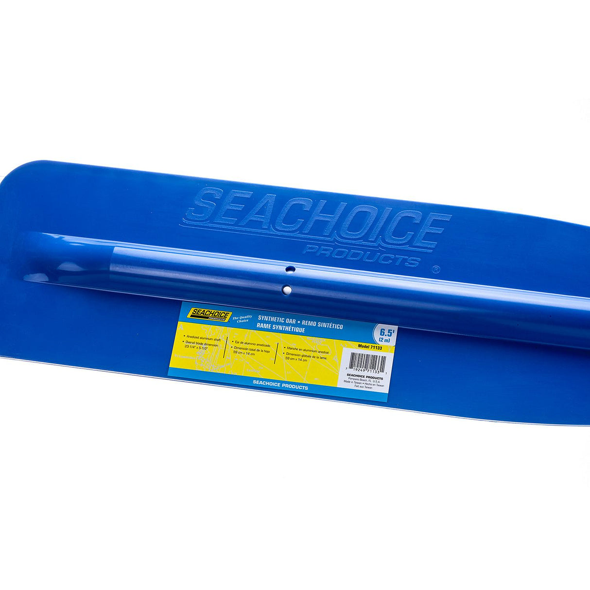 Seachoice 6.5 Ft. Synthetic Paddle, 1-3/8 in. Diameter Anodized Aluminum Shaft, 23-1/4 in. X 5-1/2 in. Blade, Blue