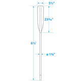 Seachoice 6.5 Ft. Synthetic Paddle, 1-3/8 in. Diameter Anodized Aluminum Shaft, 23-1/4 in. X 5-1/2 in. Blade, Blue