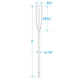 Seachoice 7 Ft. Synthetic Paddle, 1-3/8 in. Diameter Anodized Aluminum Shaft, 23-1/4 in. X 5-1/2 in. Blade, Blue