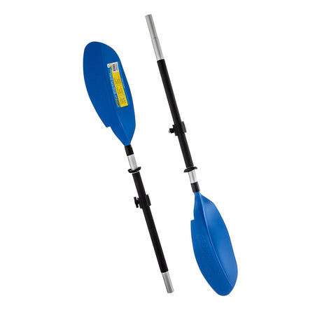 Seachoice 7 Ft. Curved-Blade Kayak Paddle, 2-Piece 1-1/8 in. Diameter Anodized Aluminum Shaft, 17 in. X 7-3/8 in. Blades