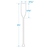 Seachoice 71144 4.5 Ft. Wood Paddle, New Zealand Pine Construction, 17-3/4  In. X 5-7/8 In. Blade, Wide Top Hand Grip, Clear Finish