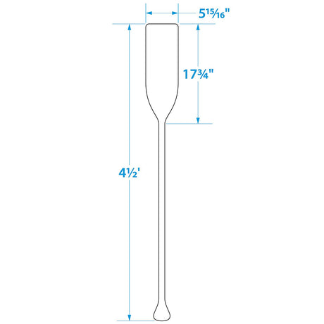 Seachoice 71144 4.5 Ft. Wood Paddle, New Zealand Pine Construction, 17-3/4  In. X 5-7/8 In. Blade, Wide Top Hand Grip, Clear Finish