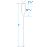 Seachoice 71148 6 Ft. Wood Paddle, New Zealand Pine Construction, 19-11/16 In. X 5-7/8 In. Blade, Wide Top Hand Grip, Clear Finish