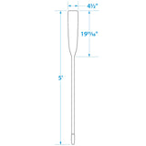 Seachoice 71151 5 Ft. Wood Oar, New Zealand Pine Construction, 19-11/16 In. X 4-5/16 In. Blade, Comfort Grip, Clear Finish