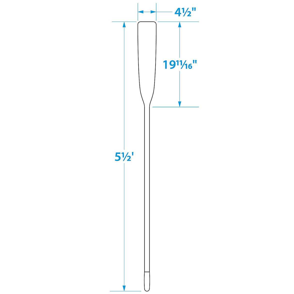 Seachoice 71153 5.5 Ft. Wood Oar, New Zealand Pine Construction, 19-11/16 In. X 4-5/16 In. Blade, Comfort Grip, Clear Finish