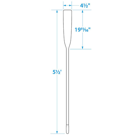 Seachoice 71153 5.5 Ft. Wood Oar, New Zealand Pine Construction, 19-11/16 In. X 4-5/16 In. Blade, Comfort Grip, Clear Finish
