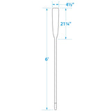 Seachoice 71154 6 Ft. Wood Oar, New Zealand Pine Construction, 21-1/4 in. X 4-5/16 in. Blade, Comfort Grip, Clear Finish