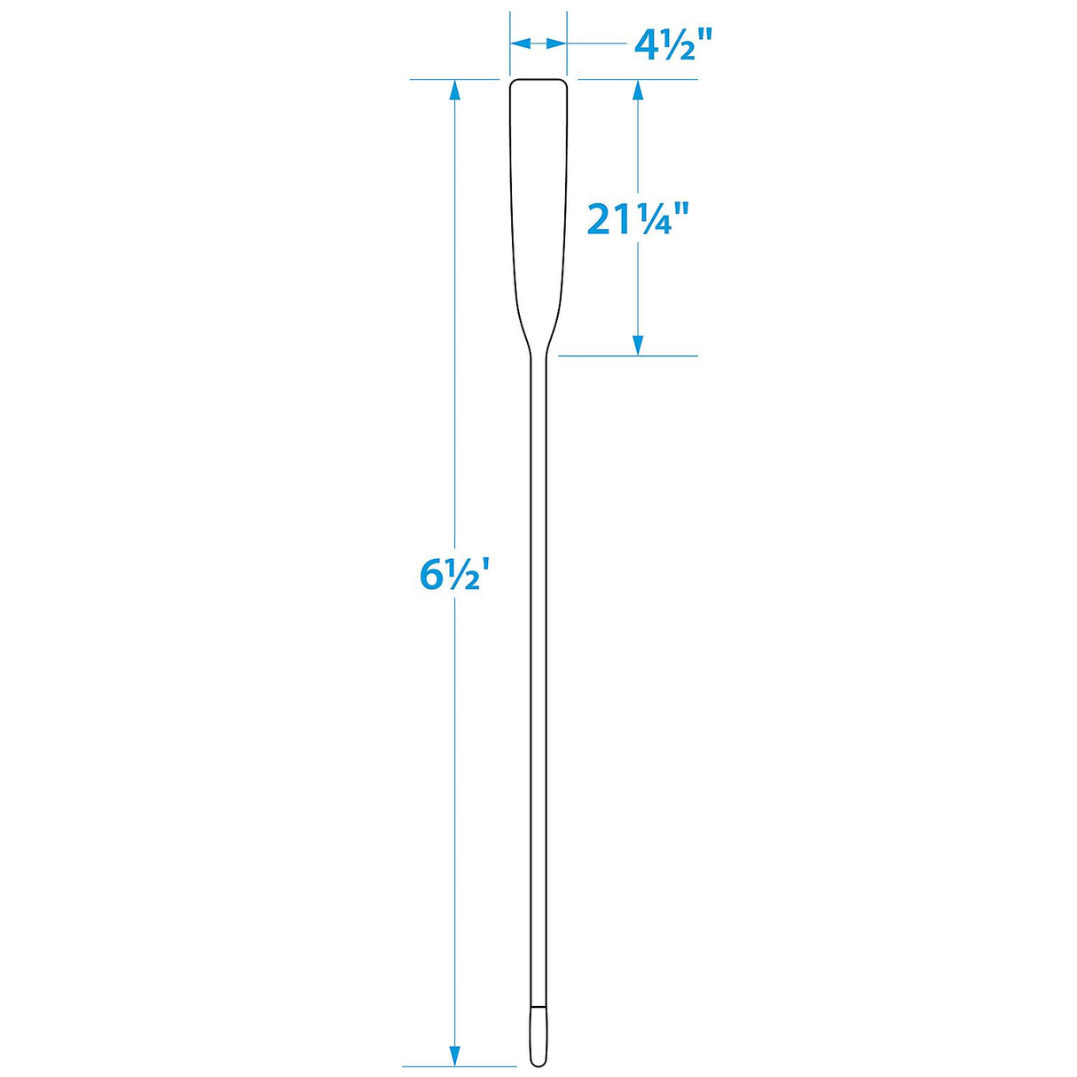 Seachoice 71156 6.5 Ft. Wood Oar, New Zealand Pine Construction, 21-1/4 In. X 4-5/16 In. Blade, Comfort Grip, Clear Finish