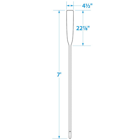 Seachoice 71157 7 Ft. Wood Oar, New Zealand Pine Construction, 21-1/4 In. X 4-5/16 In. Blade, Comfort Grip, Clear Finish