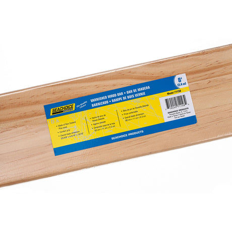 Seachoice 71158 8 Ft. Wood Oar, New Zealand Pine Construction, 21-1/4 in. X 4-5/16 in. Blade, Comfort Grip, Clear Finish