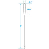 Seachoice 71158 8 Ft. Wood Oar, New Zealand Pine Construction, 21-1/4 in. X 4-5/16 in. Blade, Comfort Grip, Clear Finish