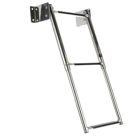 Seachoice Telescoping Transom Mount Ladder, Stainless Steel, 3 Steps, 300 Lb. Capacity