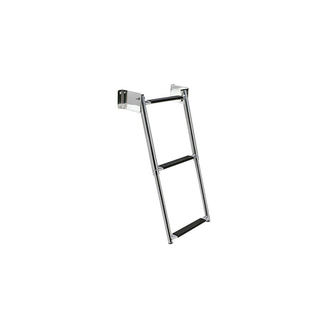 Seachoice Telescoping Transom Mount Ladder, Stainless Steel, 4 Steps, 300 Lb. Capacity