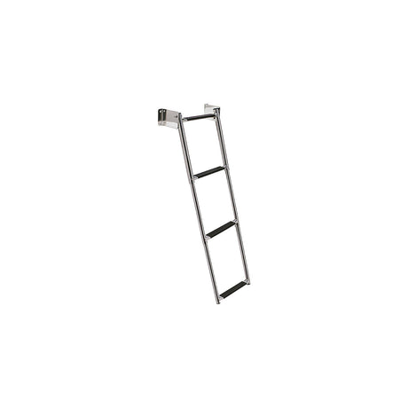 Seachoice Telescoping Transom Mount Ladder, Stainless Steel, 4 Steps, 300 Lb. Capacity
