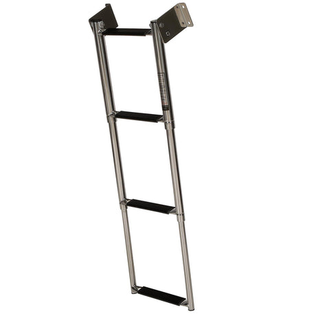 Seachoice Telescoping Transom Mount Ladder, Stainless Steel, 4 Steps, 300 Lb. Capacity
