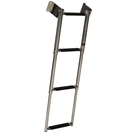 Seachoice Telescoping Transom Mount Ladder, Stainless Steel, 4 Steps, 300 Lb. Capacity