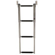Seachoice Telescoping Transom Mount Ladder, Stainless Steel, 4 Steps, 300 Lb. Capacity