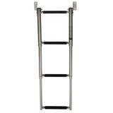 Seachoice Telescoping Transom Mount Ladder, Stainless Steel, 4 Steps, 300 Lb. Capacity