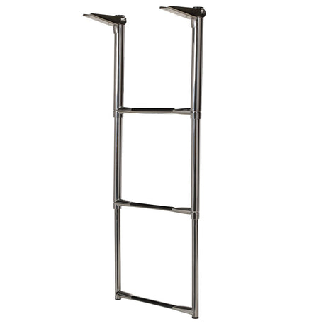 Seachoice 71301 Top Mount Telescoping Ladder for Universal Swim Platform, Stainless Steel Tubing, 3 Step, Ladder Only