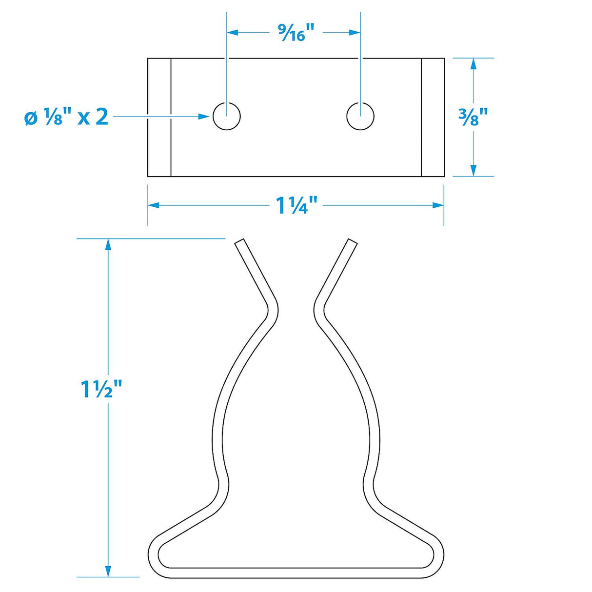 Seachoice Spring Clamps, Pack of 2, Polished Stainless Steel, 5/8-1.25 In.