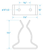 Seachoice Spring Clamps, Pack of 2, Polished Stainless Steel, 5/8-1.25 In.