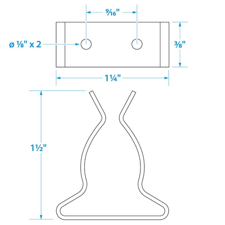 Seachoice Spring Clamps, Pack of 2, Polished Stainless Steel, 5/8-1.25 In.