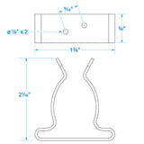 Seachoice Spring Clamps, Pack of 2, Polished Stainless Steel, 1-1.75 in. Size