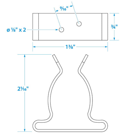 Seachoice Spring Clamps, Pack of 2, Polished Stainless Steel, 1-1.75 in. Size