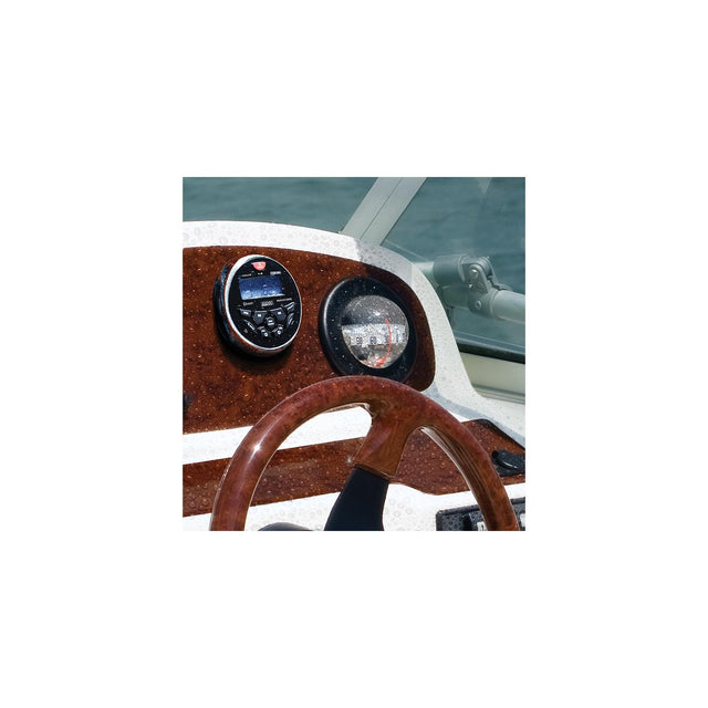 Seachoice Bluetooth in-Dash Marine Stereo, Round Gauge, Receiver