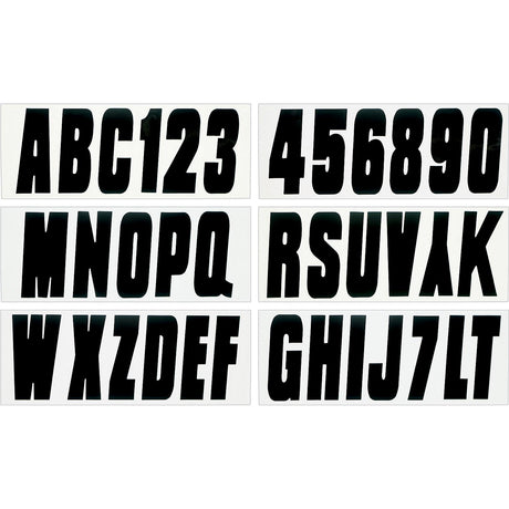 Seachoice 74129 3" Premium Letter & Number Kit, Black, Self-Adhesive Vinyl