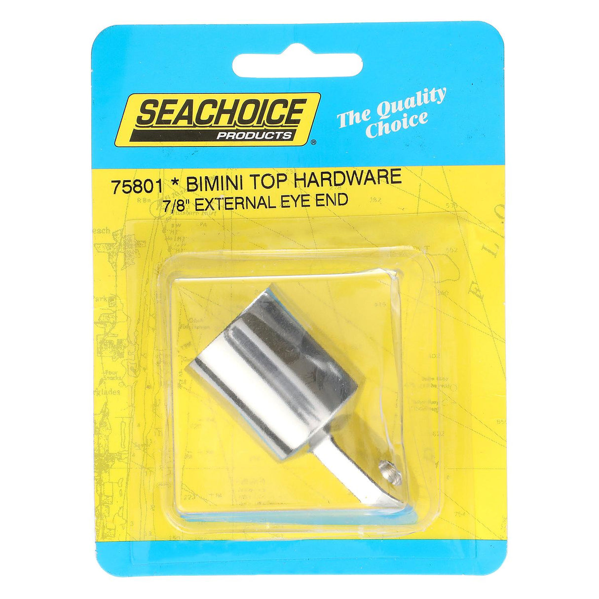 Seachoice External Eye End Cap for Bimini Top, Stainless Steel, 7/8 in. OD
