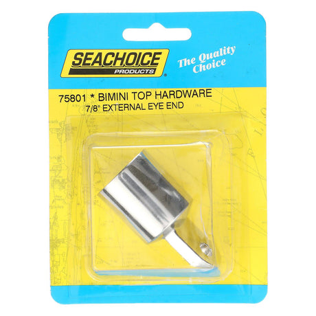 Seachoice External Eye End Cap for Bimini Top, Stainless Steel, 7/8 in. OD