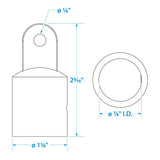 Seachoice External Eye End Cap for Bimini Top, Stainless Steel, 7/8 in. OD
