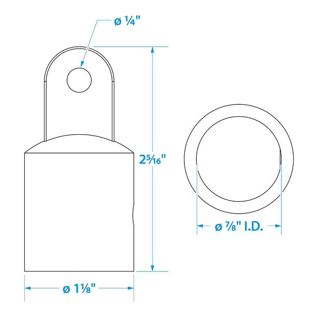 Seachoice External Eye End Cap for Bimini Top, Stainless Steel, 7/8 in. OD