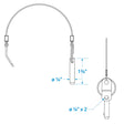Seachoice Tethered Stainless Steel Quick Disconnect Release Pins, 1/4 In.