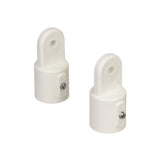 Seachoice Plastic External Eye Ends for Canopy Top, White, 7/8 in. OD, Pack of 2