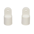 Seachoice Plastic External Eye Ends for Canopy Top, White, 7/8 in. OD, Pack of 2
