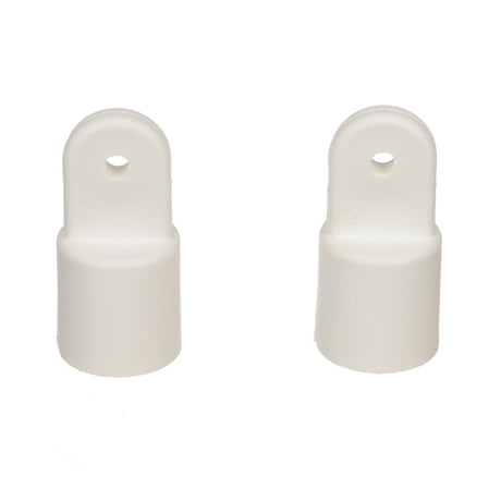 Seachoice Plastic External Eye Ends for Canopy Top, White, 7/8 in. OD, Pack of 2