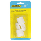 Seachoice Plastic External Eye Ends for Canopy Top, White, 7/8 in. OD, Pack of 2